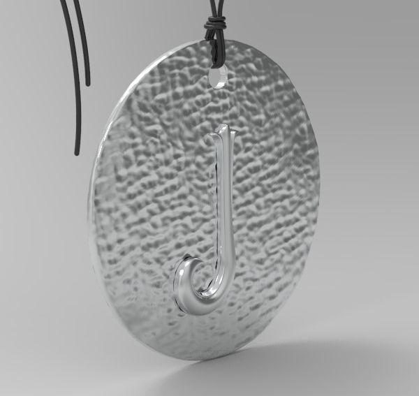 Alphabet Latin J 3D print model_3