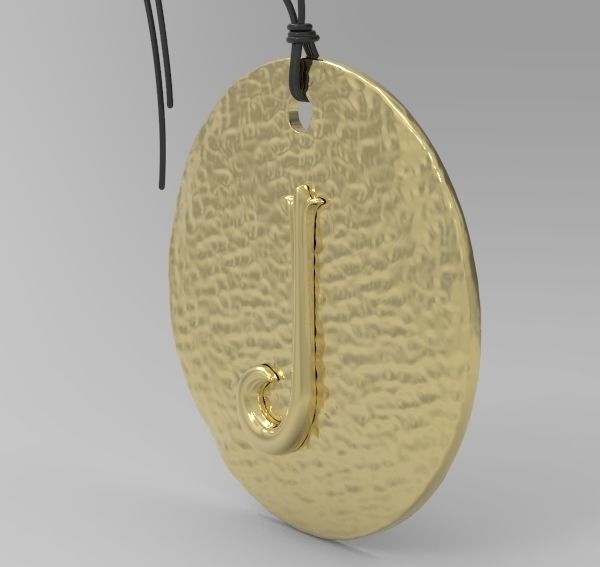 Alphabet Latin J 3D print model_13