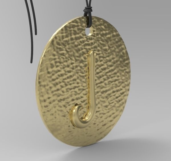 Alphabet Latin J 3D print model_4