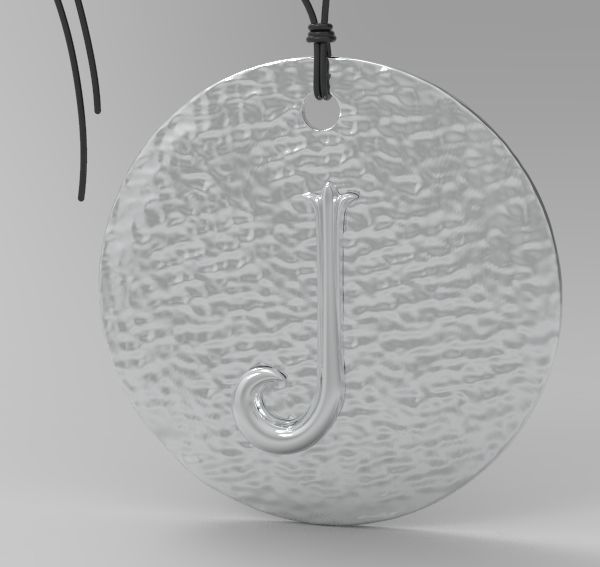 Alphabet Latin J 3D print model_8