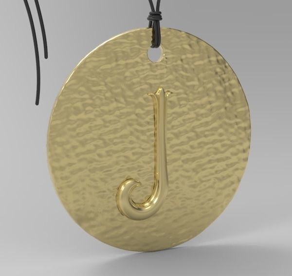 Alphabet Latin J 3D print model_6