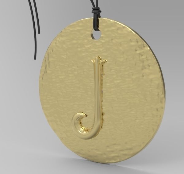 Alphabet Latin J 3D print model_11