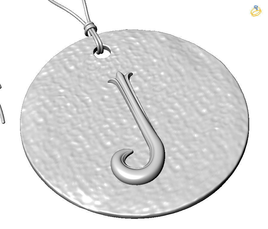 Alphabet Latin J 3D print model_1