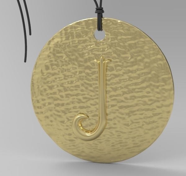 Alphabet Latin J 3D print model_9