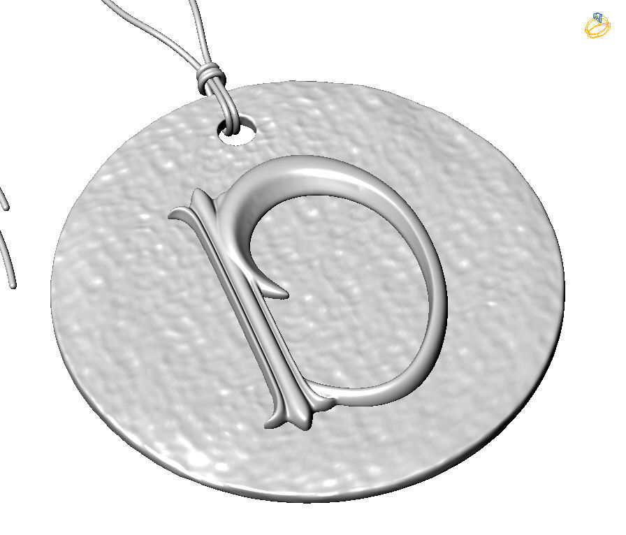 Alphabet Latin D 3D print model_1