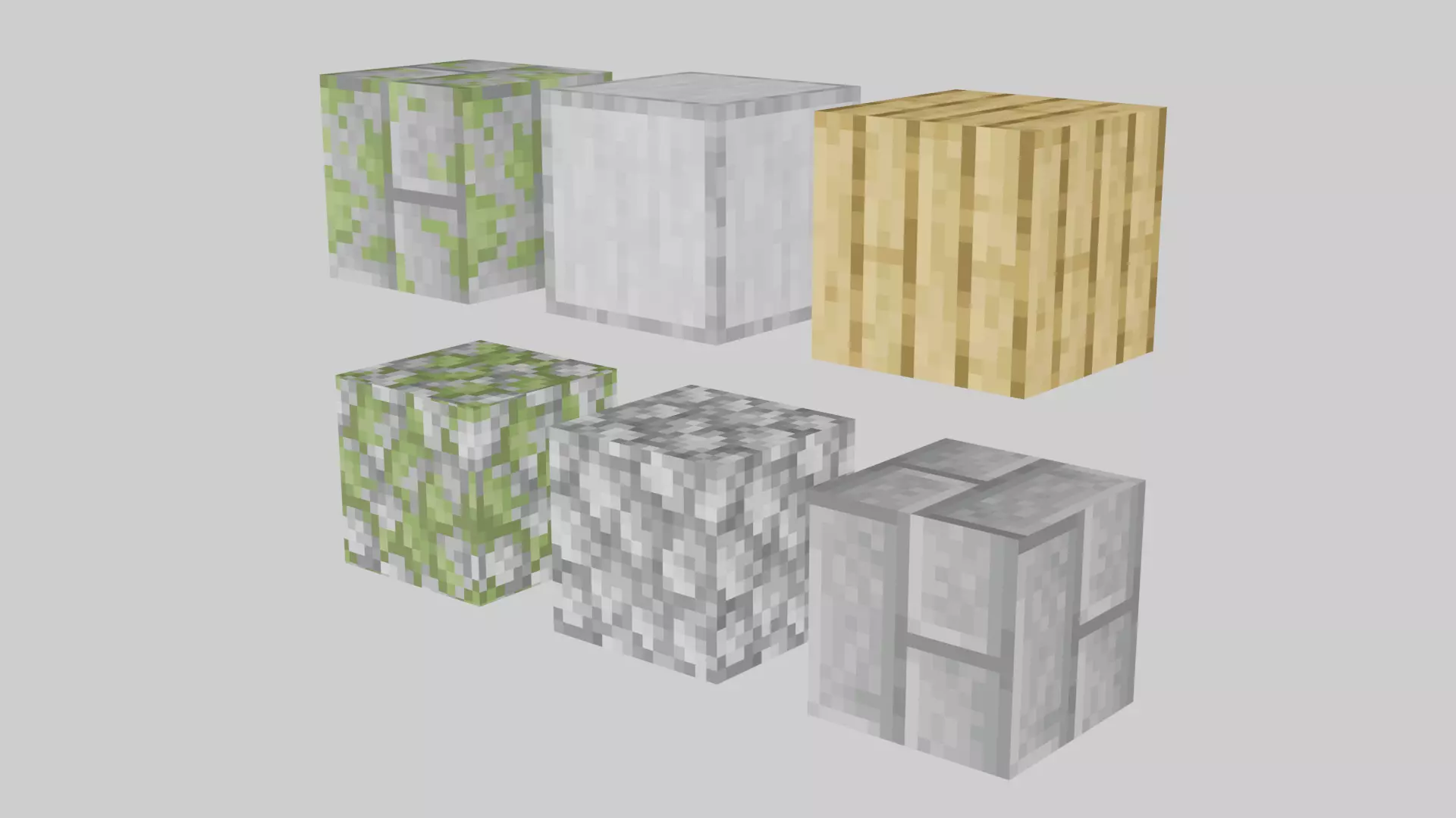 Minecraft Blocks Low-poly 3D model