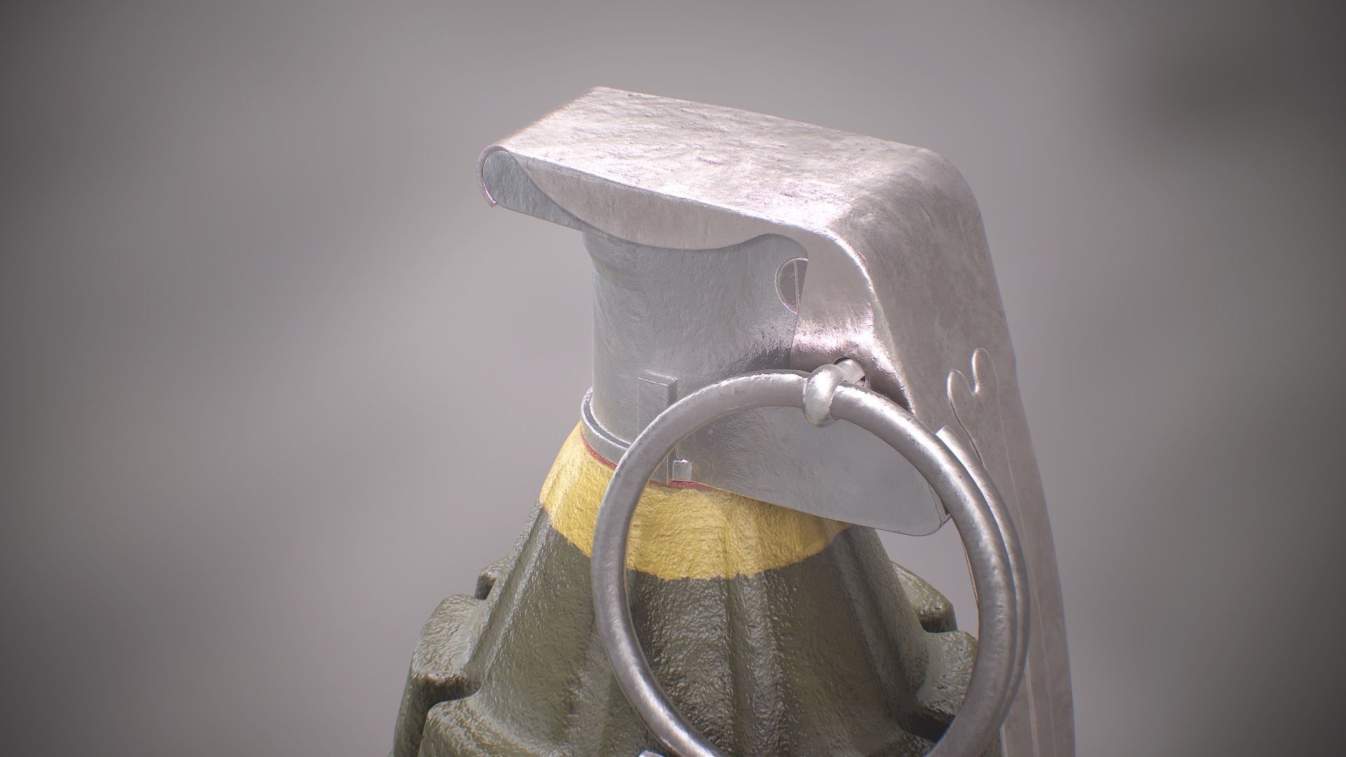 MK2 and MK2A1 Pineapple Grenade Newly Made WW2 Pack - MID POLY 3D model_6