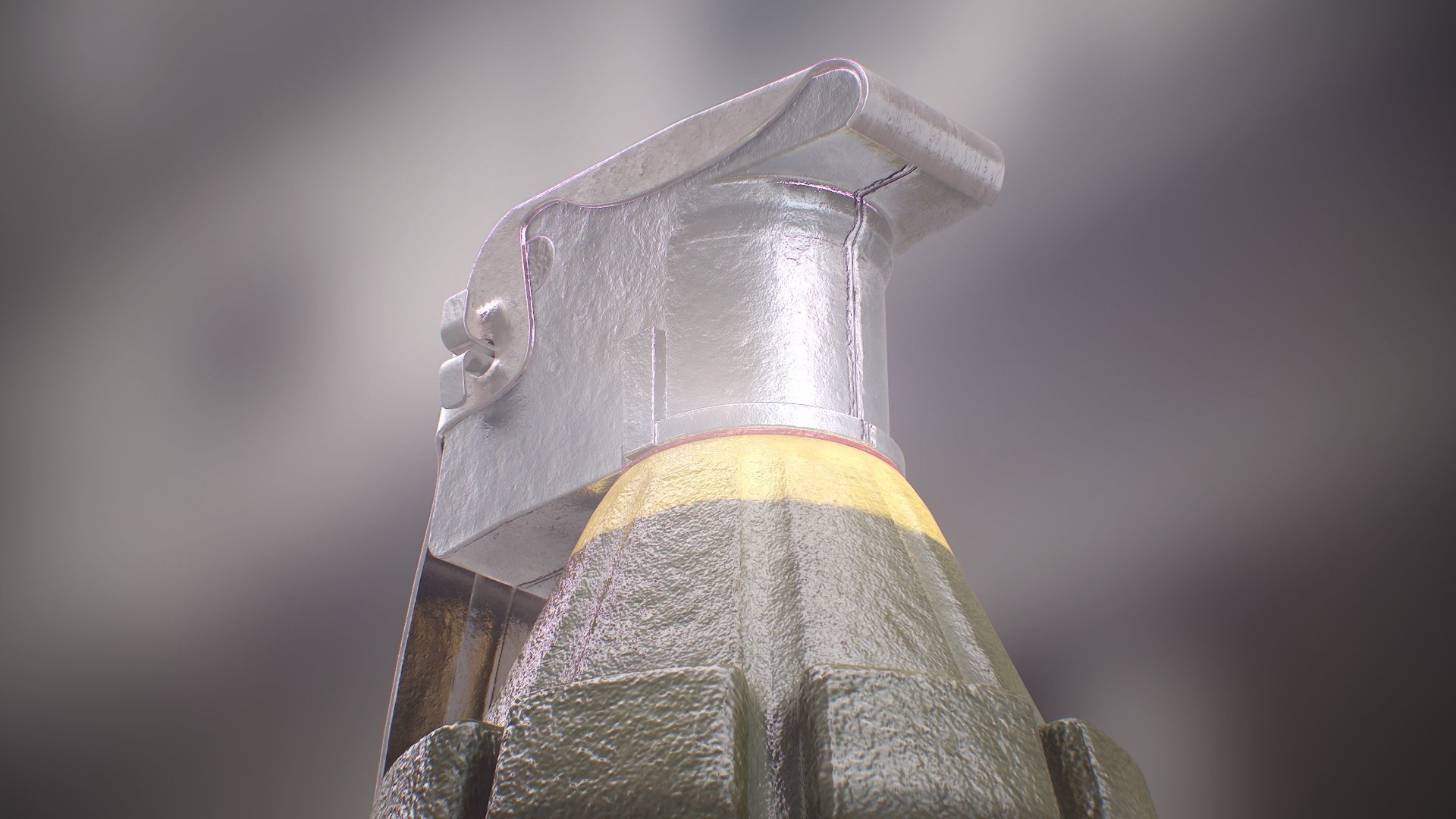 MK2 and MK2A1 Pineapple Grenade Newly Made WW2 Pack - MID POLY 3D model_7