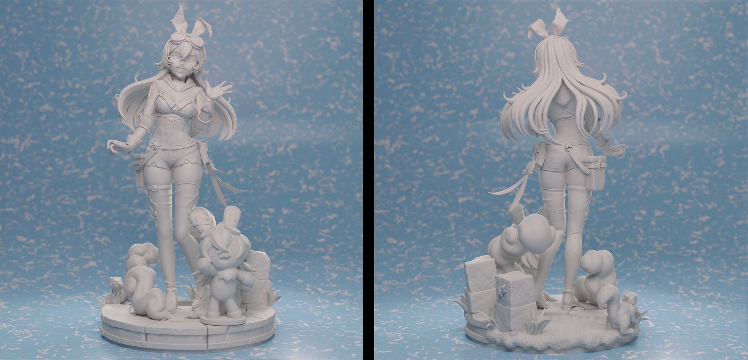 Genshin Impact Amber 3D print model_3