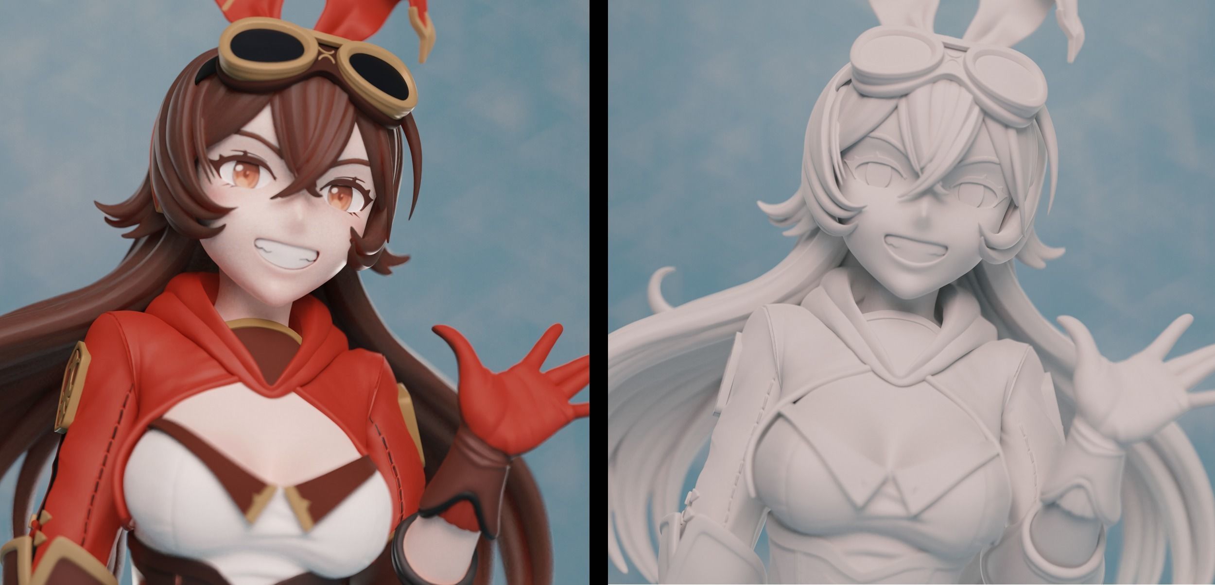 Genshin Impact Amber 3D print model_6