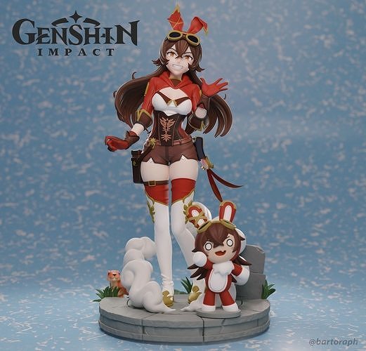Genshin Impact Amber 3D print model