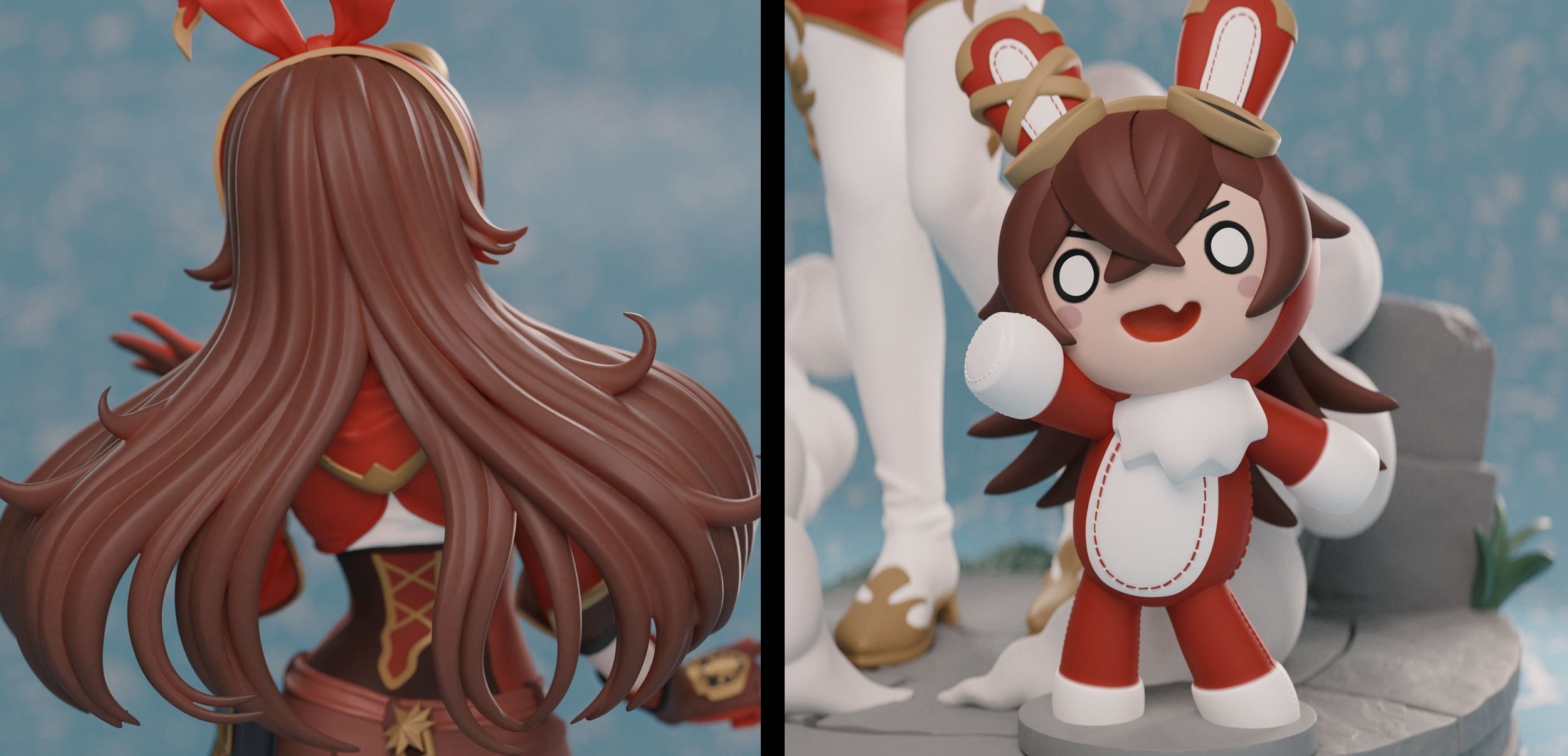 Genshin Impact Amber 3D print model_5