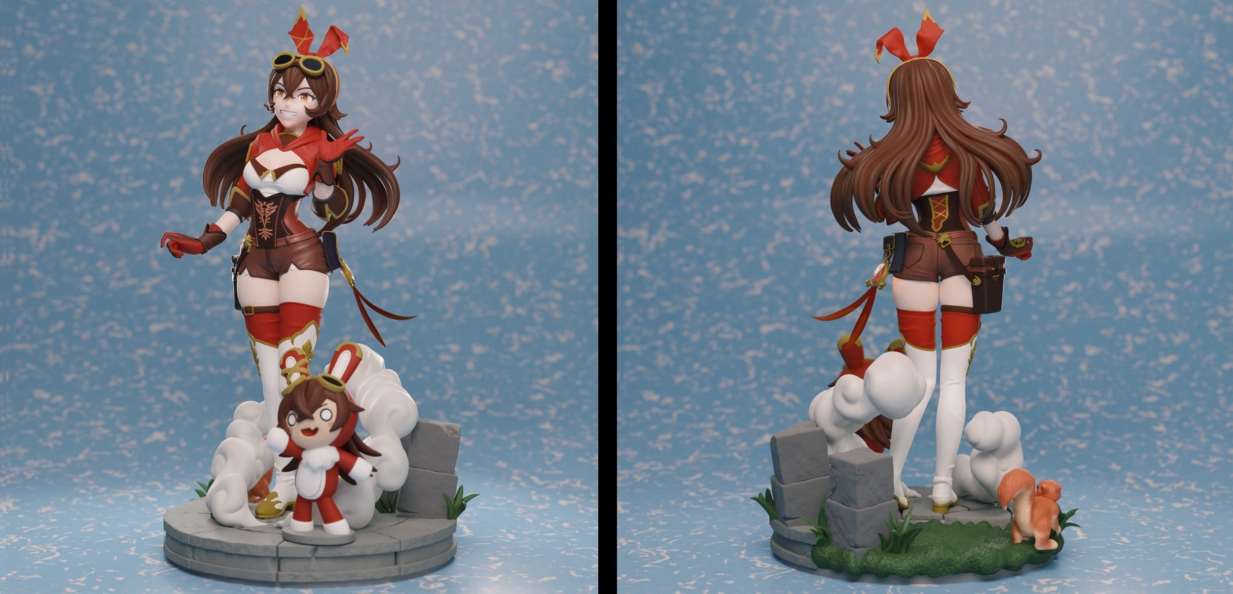 Genshin Impact Amber 3D print model_2