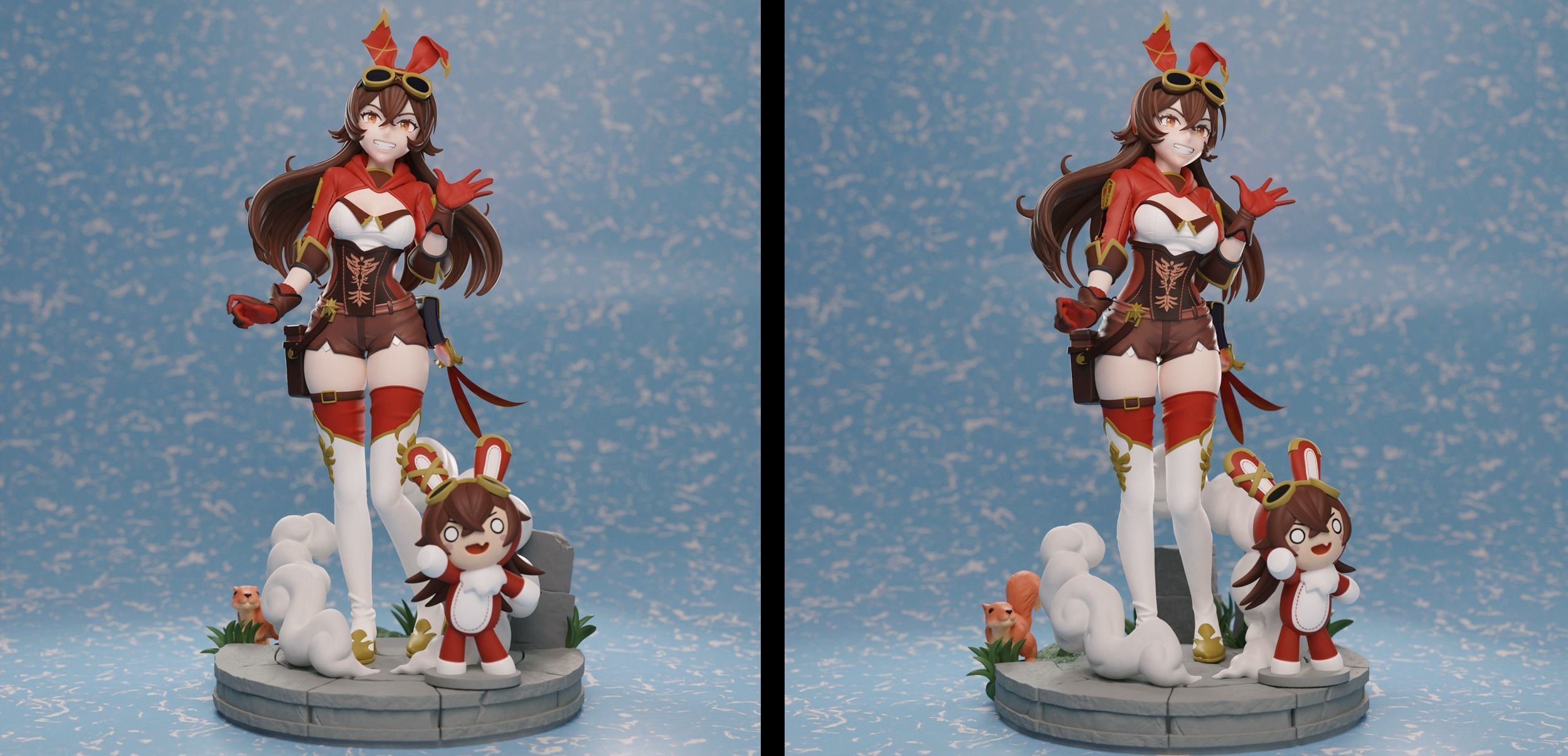 Genshin Impact Amber 3D print model_1