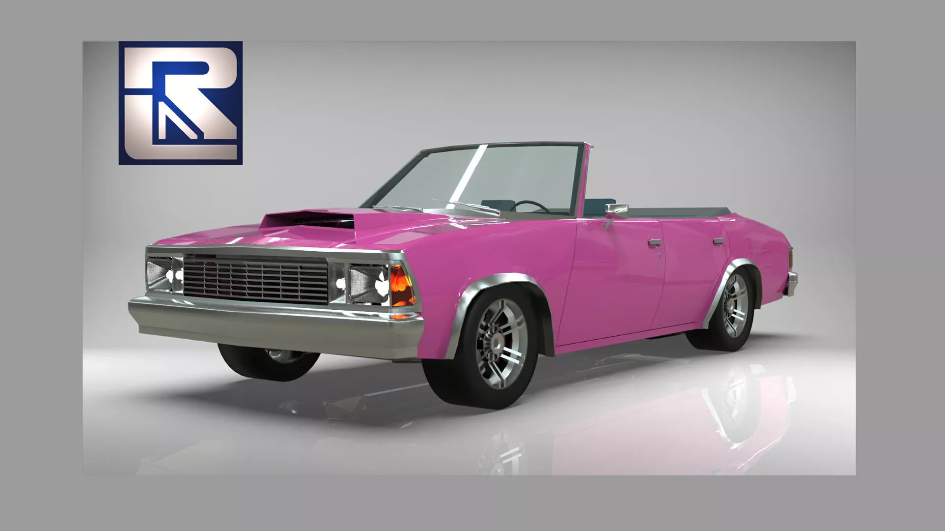 cabriolet 1981 LowPoly Low-poly 3D model