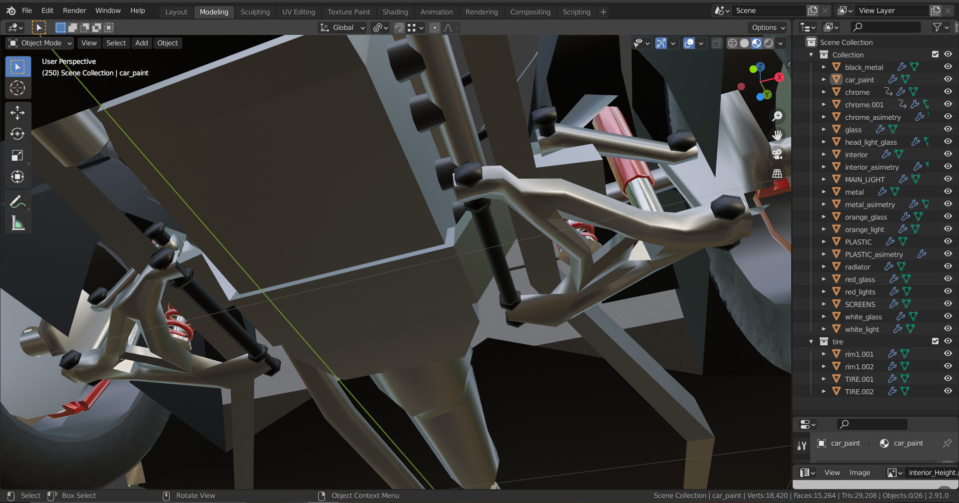 Malibu cabriolet 1981 LowPoly Low-poly 3D model_12