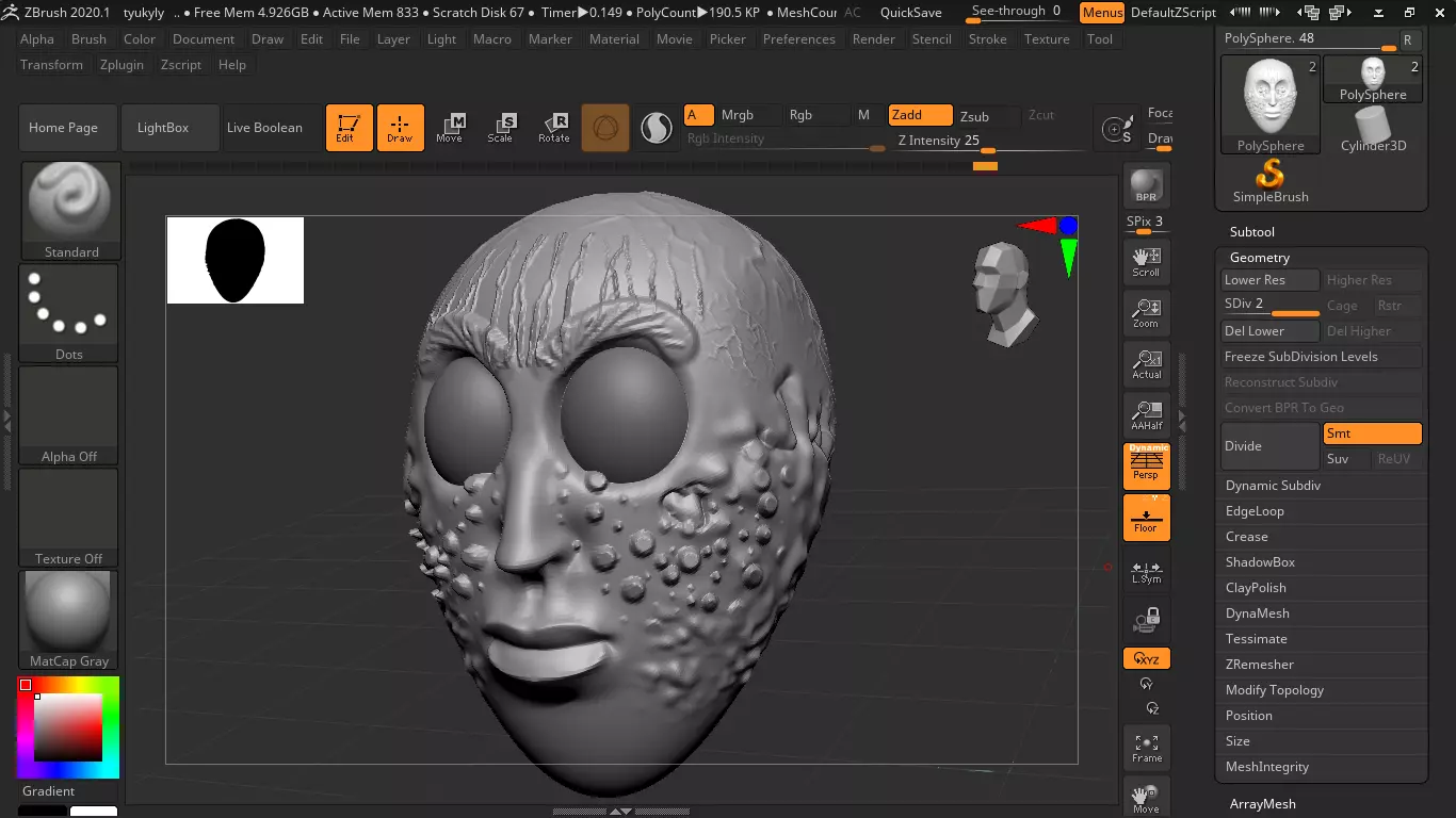 Julie named girl head 3D model_0