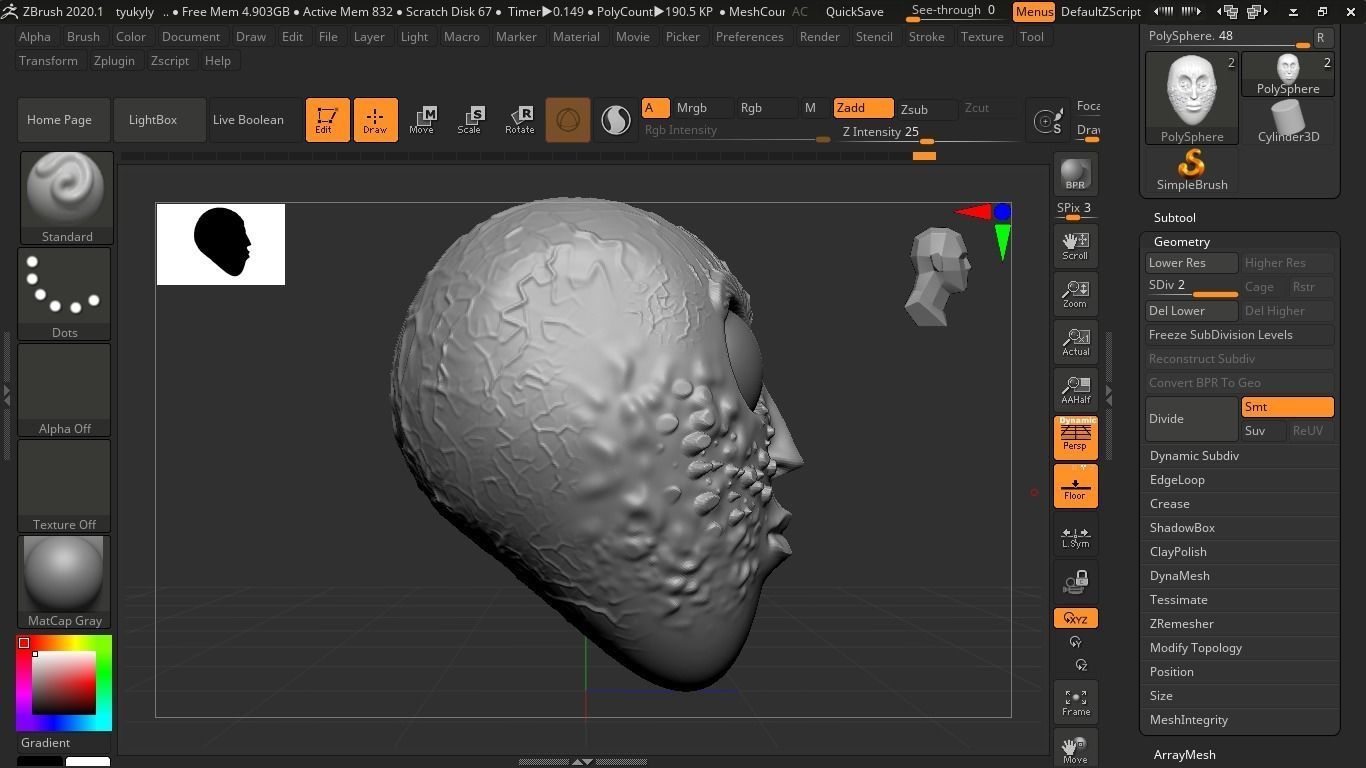 Julie named girl head 3D model_6