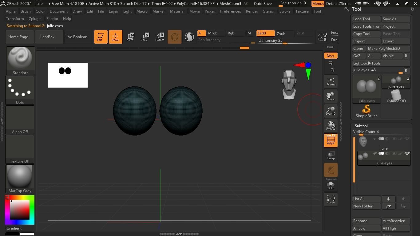 Julie named girl head 3D model_10