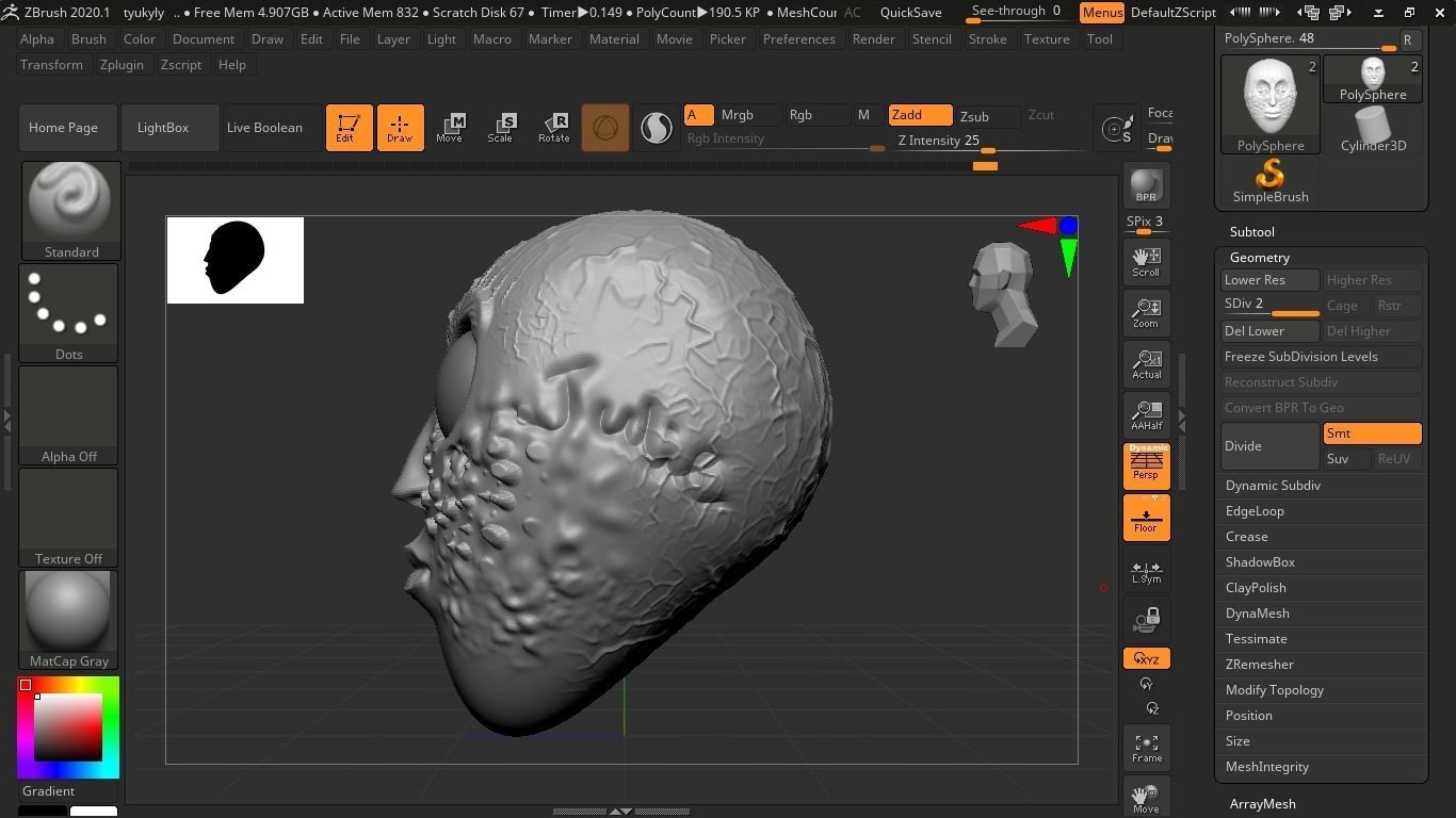 Julie named girl head 3D model_2