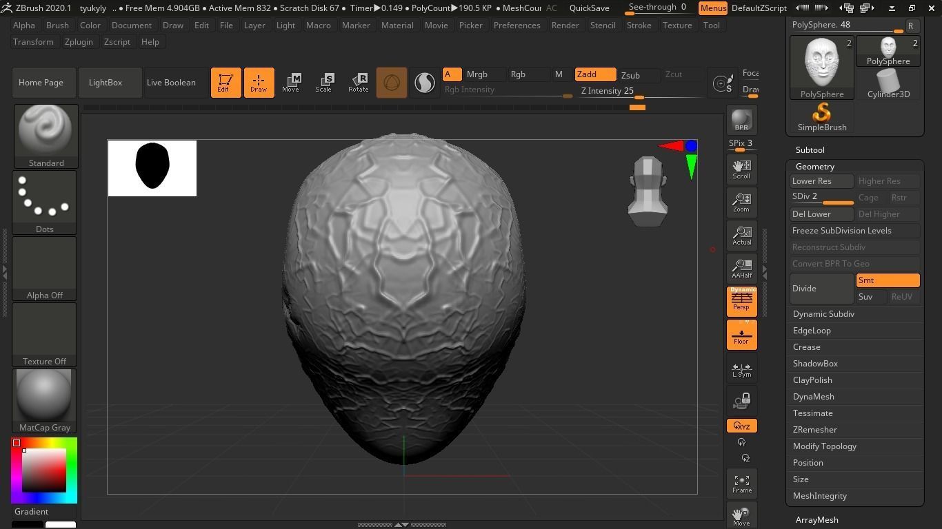 Julie named girl head 3D model_4