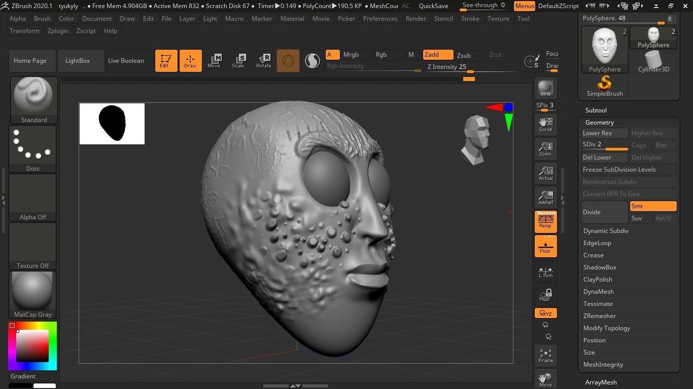 Julie named girl head 3D model_7