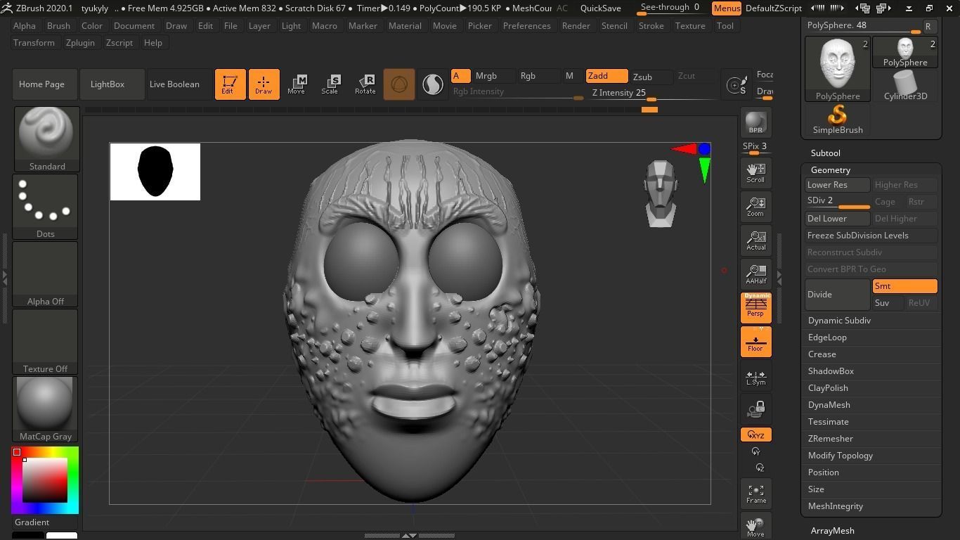 Julie named girl head 3D model_1