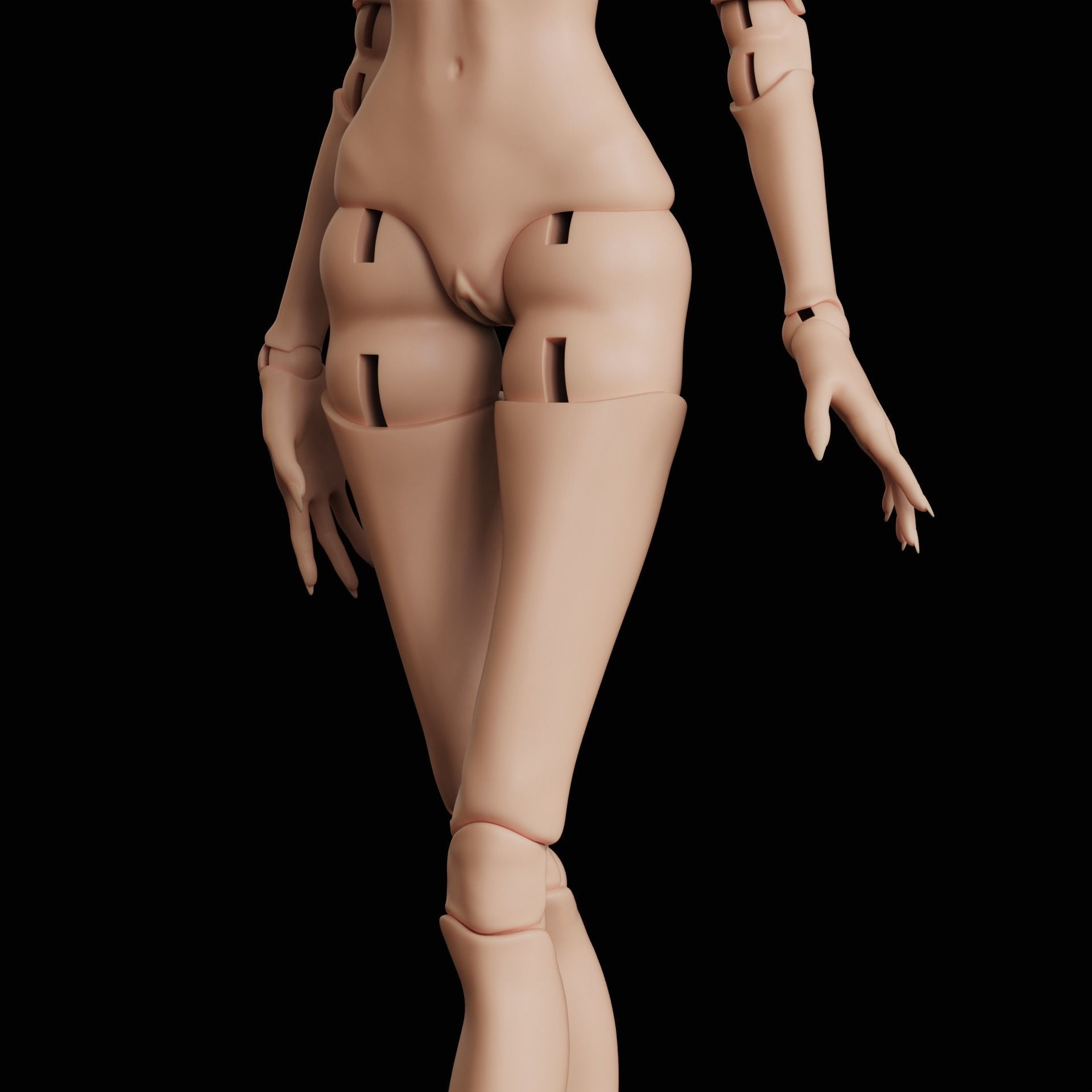 BJD doll Anna 30cm 3D print model_3