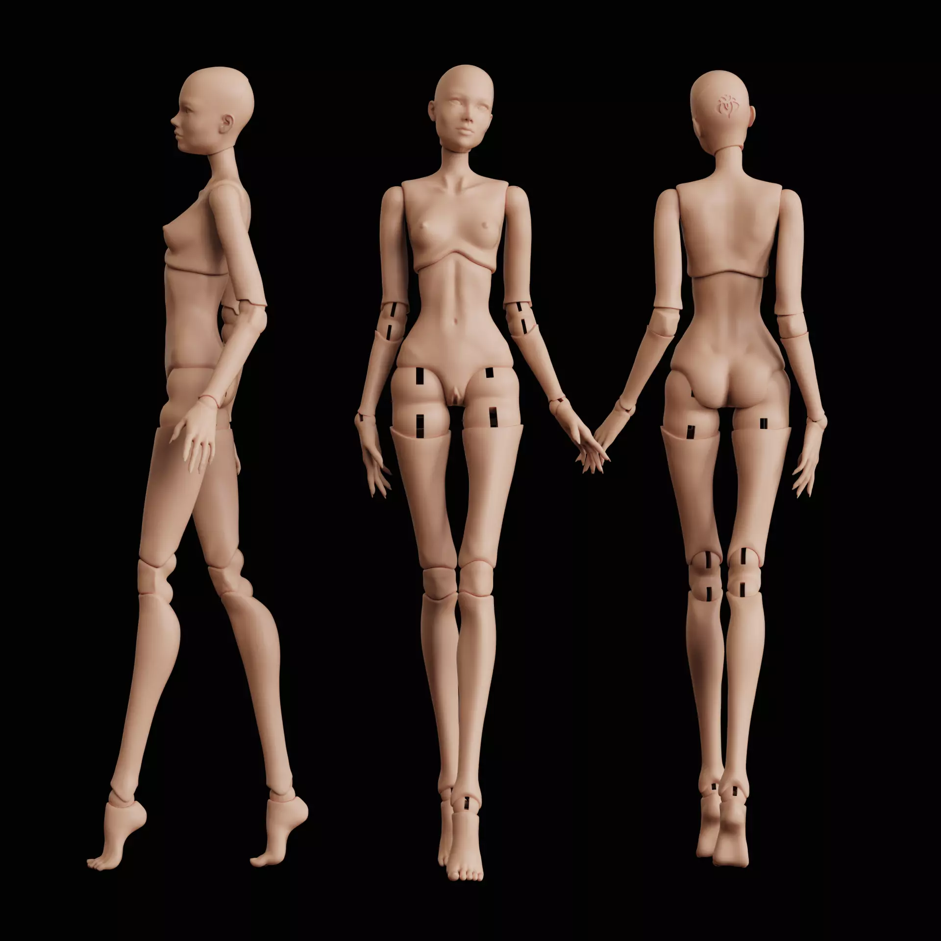 BJD doll Anna 30cm 3D print model_0