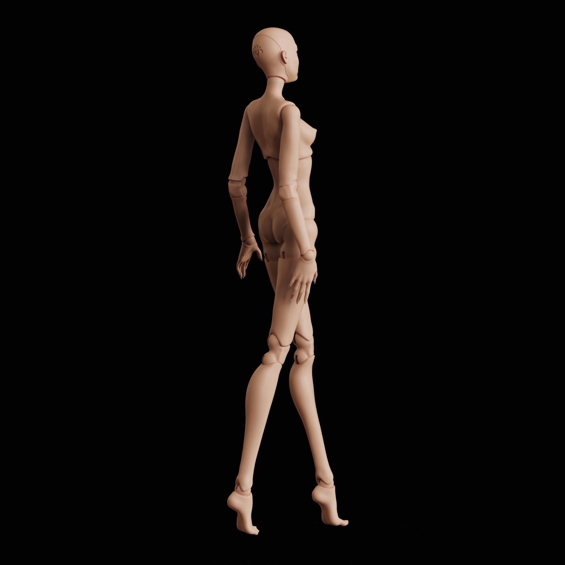 BJD doll Anna 30cm 3D print model_10