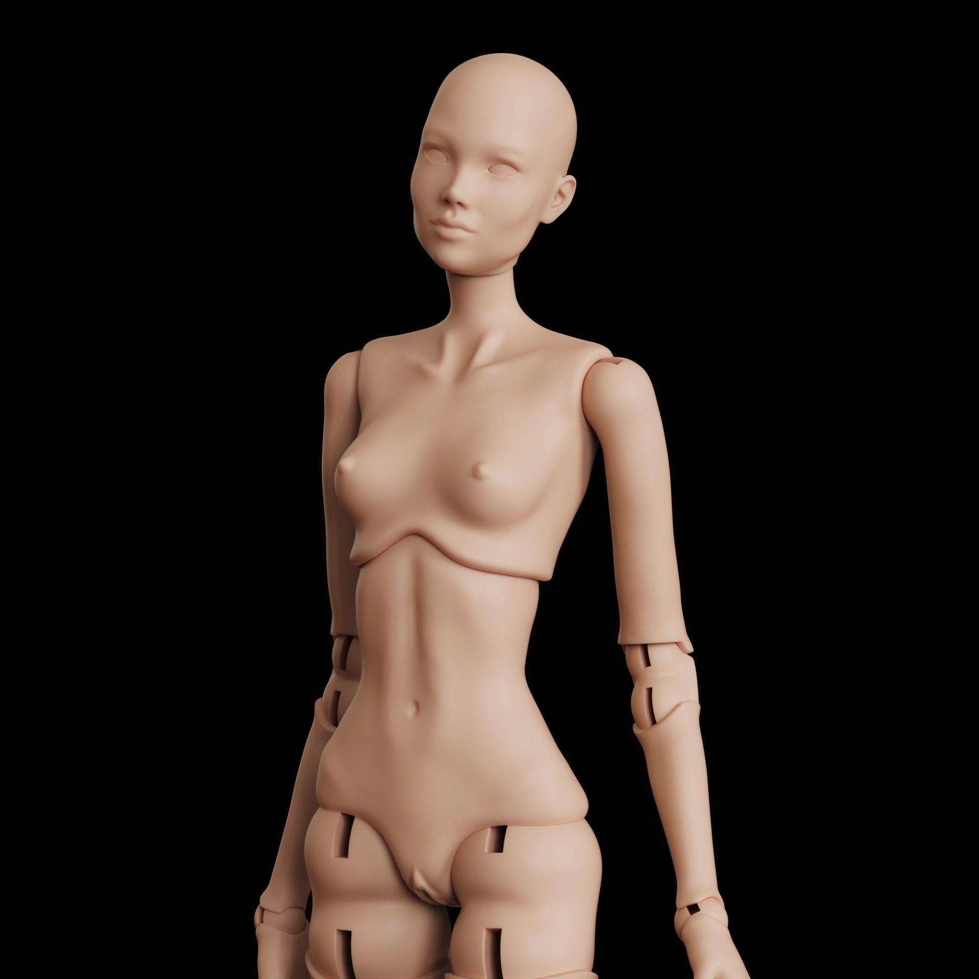 BJD doll Anna 30cm 3D print model_2