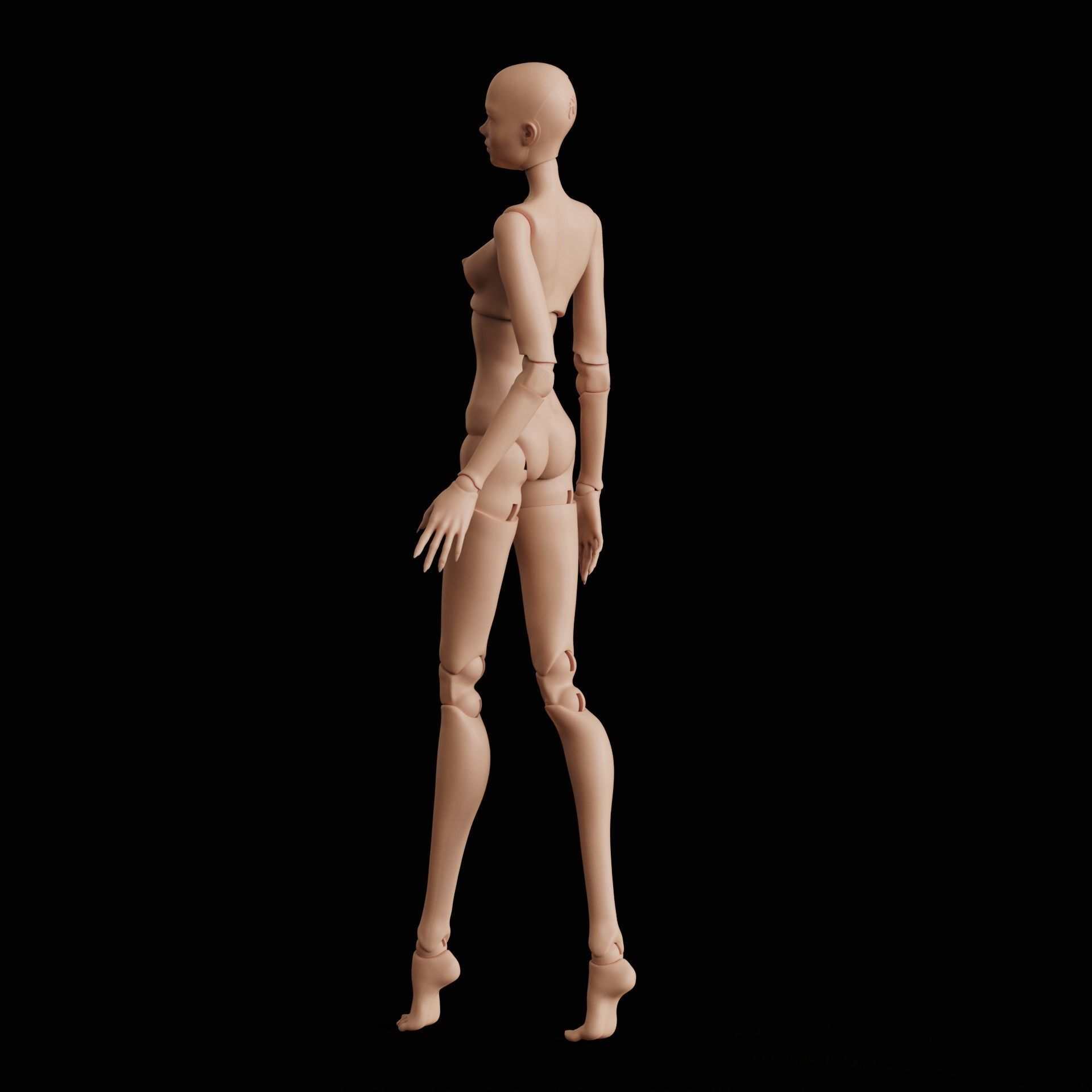 BJD doll Anna 30cm 3D print model_14