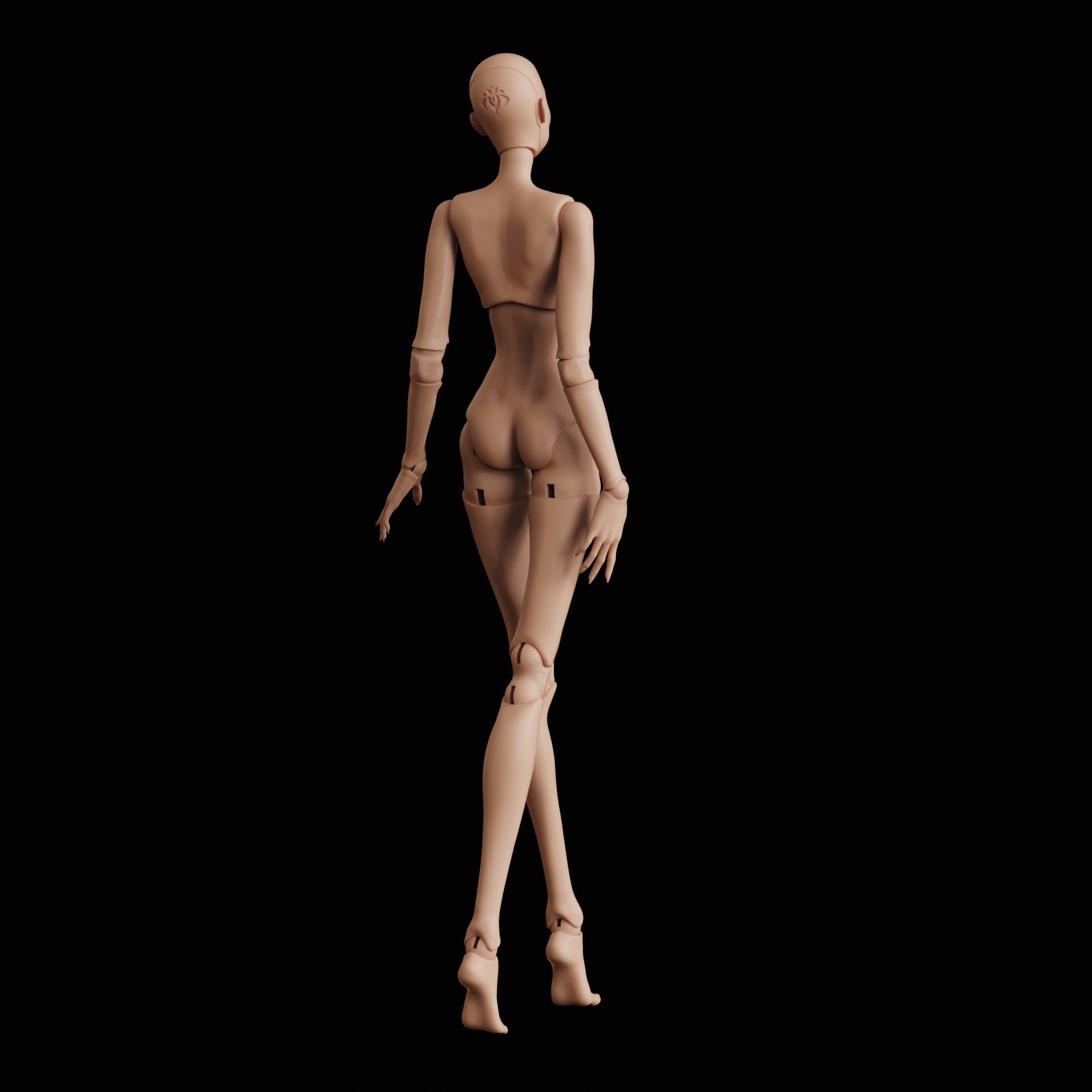 BJD doll Anna 30cm 3D print model_11