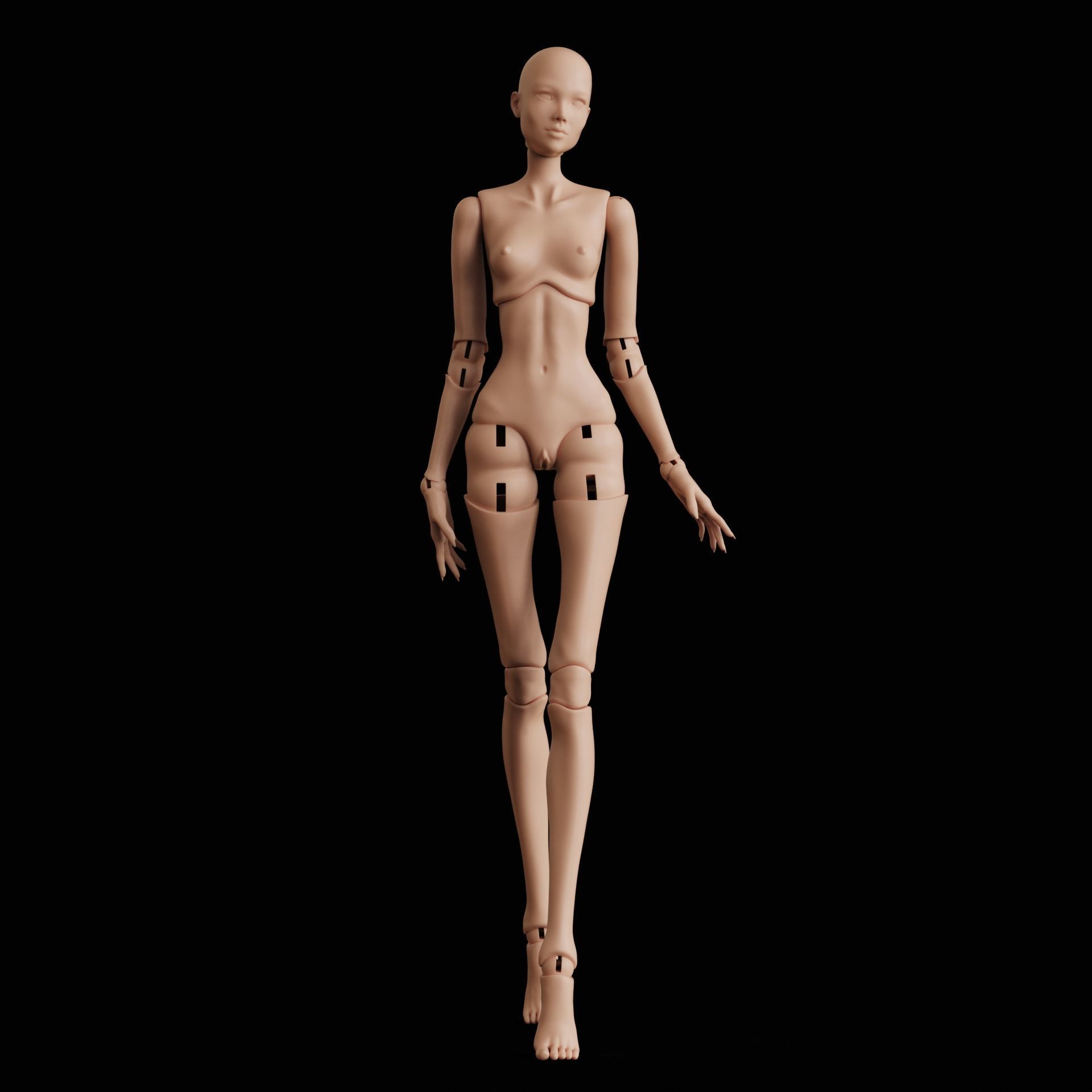 BJD doll Anna 30cm 3D print model_6