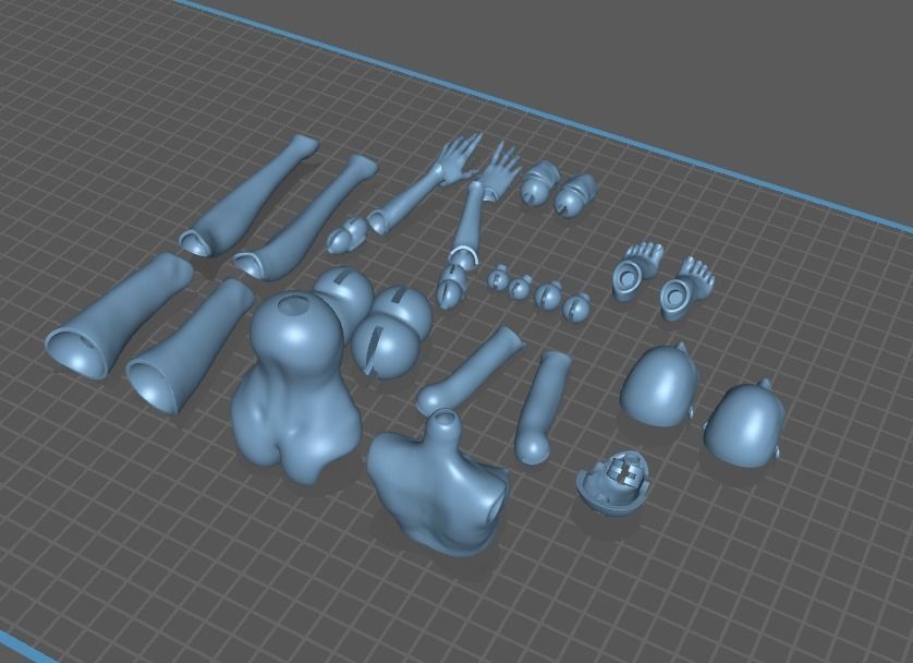 BJD doll Anna 30cm 3D print model_18