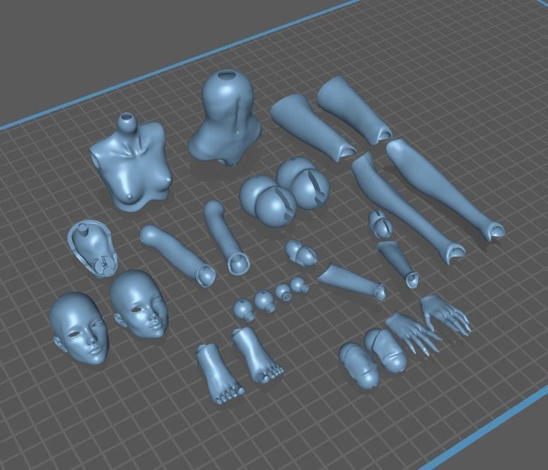 BJD doll Anna 30cm 3D print model_19