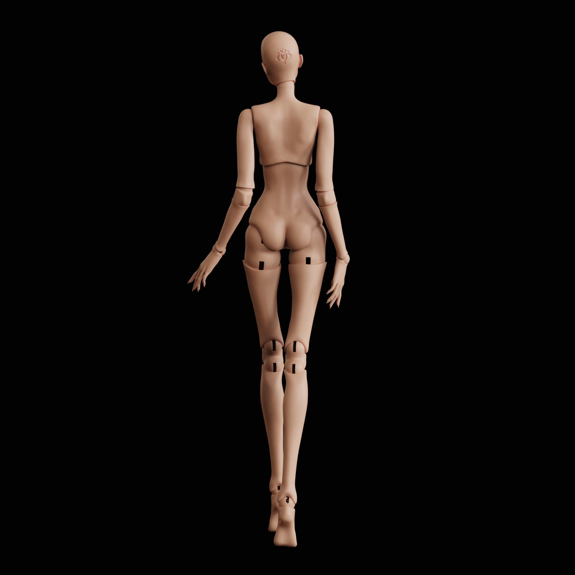 BJD doll Anna 30cm 3D print model_12