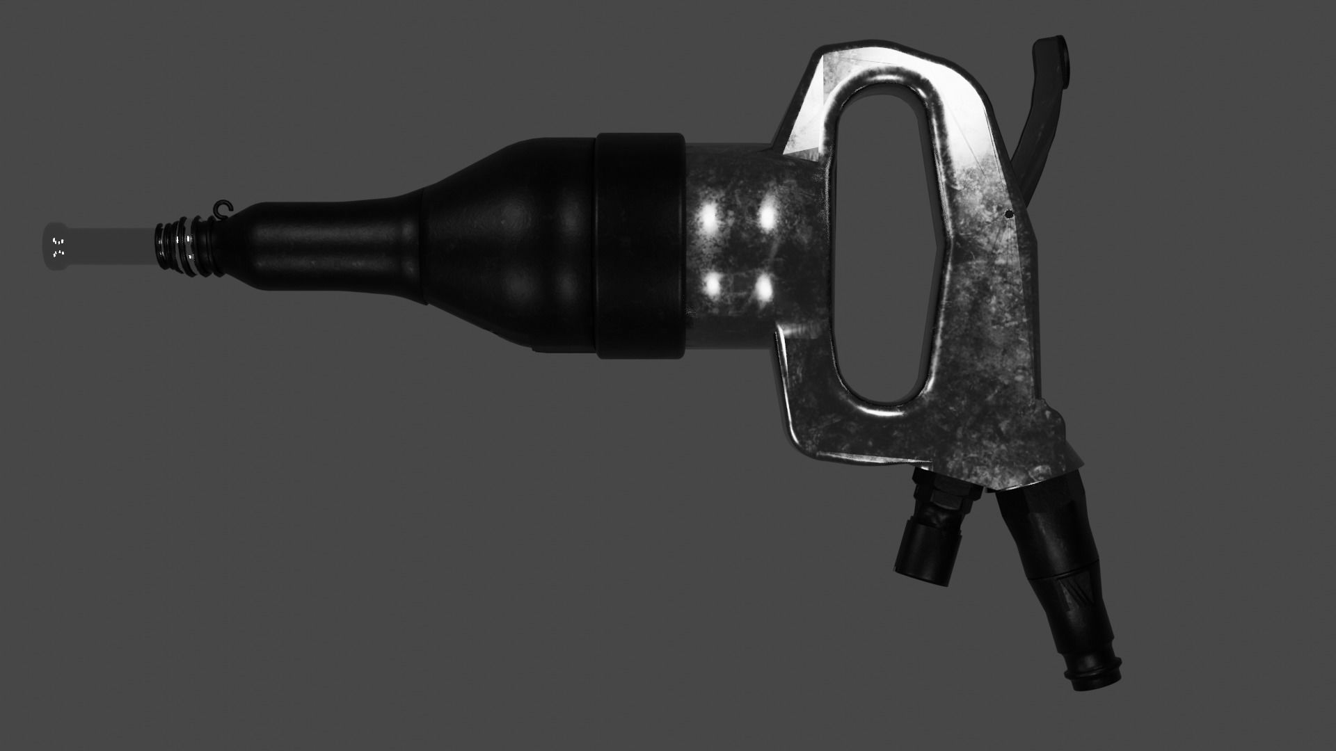 Pneumatic Aircraft Rivet Hammer 3D model_4