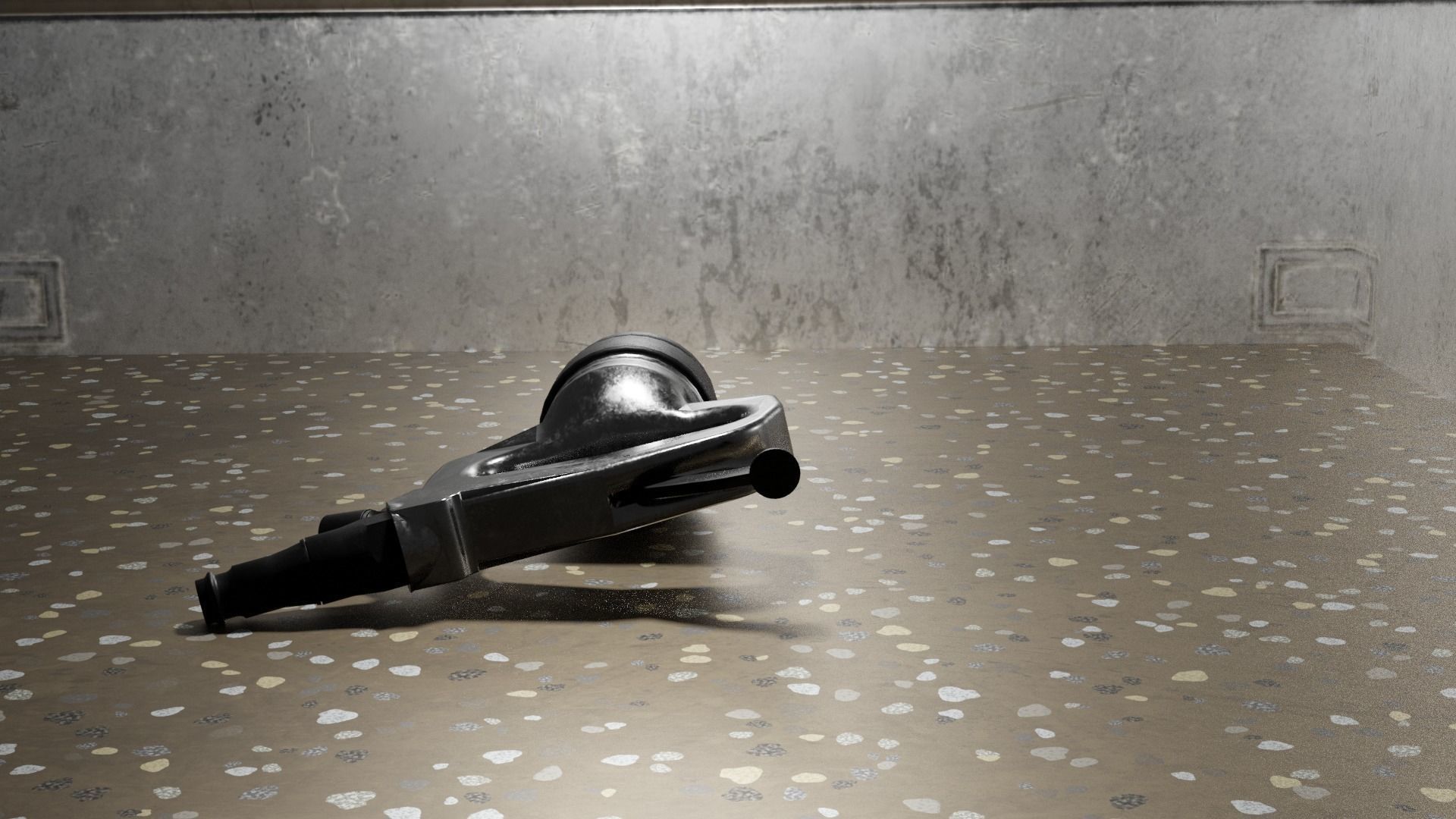 Pneumatic Aircraft Rivet Hammer 3D model_2