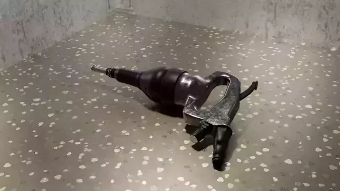 Pneumatic Aircraft Rivet Hammer 3D model