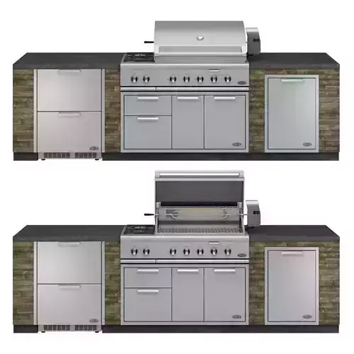 DCS gas grill with Integrated Side Burners