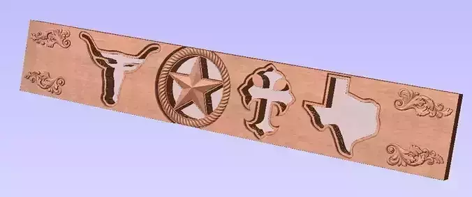 Western Style Gate Header 3D print model