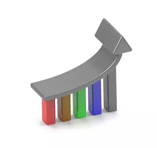 Classic Business Growth Chart 3D print model