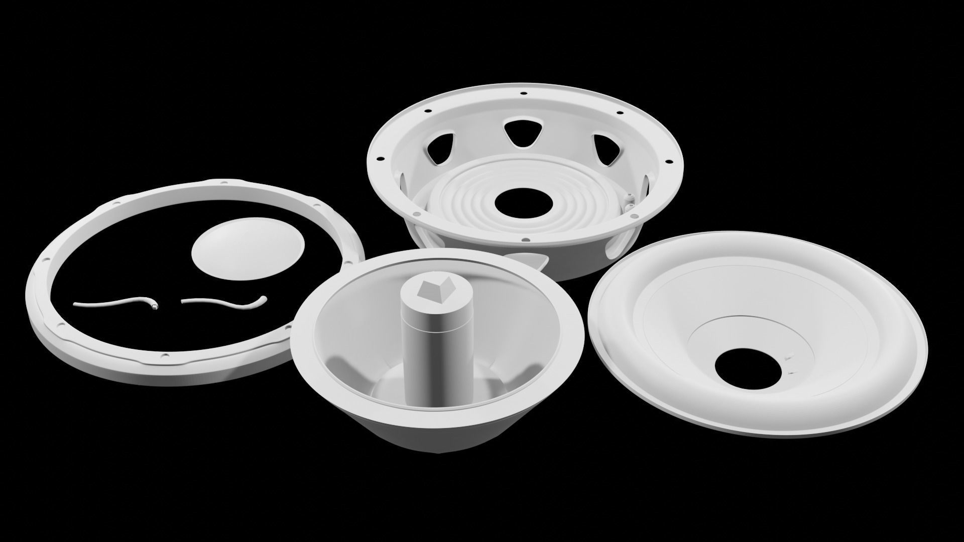 Speaker Woofer 3D Print - Blender 3d Free 3D print model_2