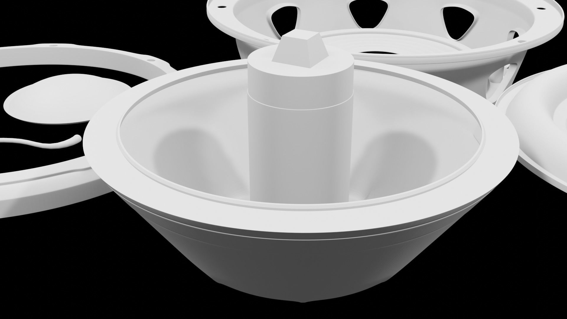 Speaker Woofer 3D Print - Blender 3d Free 3D print model_4