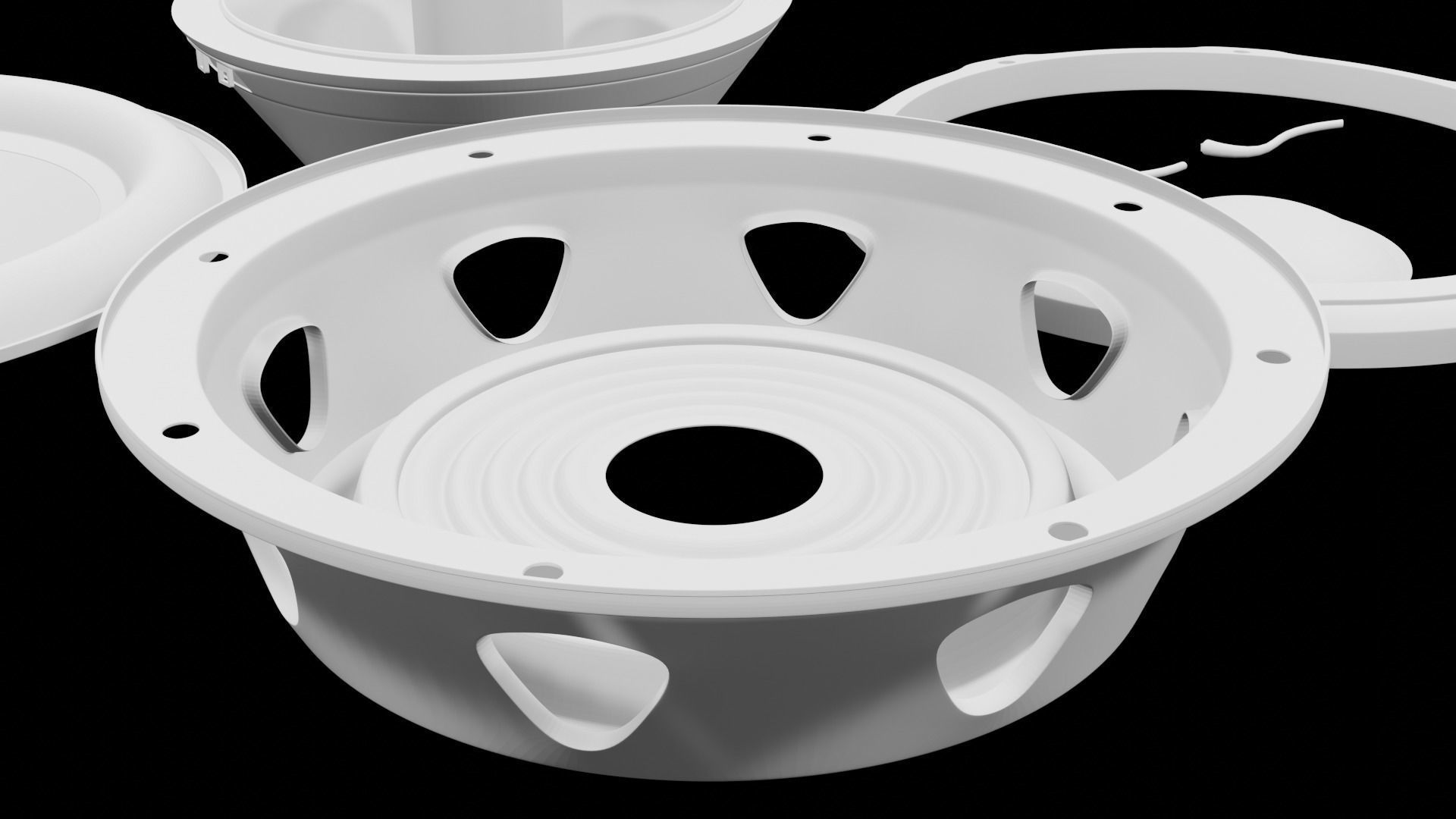 Speaker Woofer 3D Print - Blender 3d Free 3D print model_6