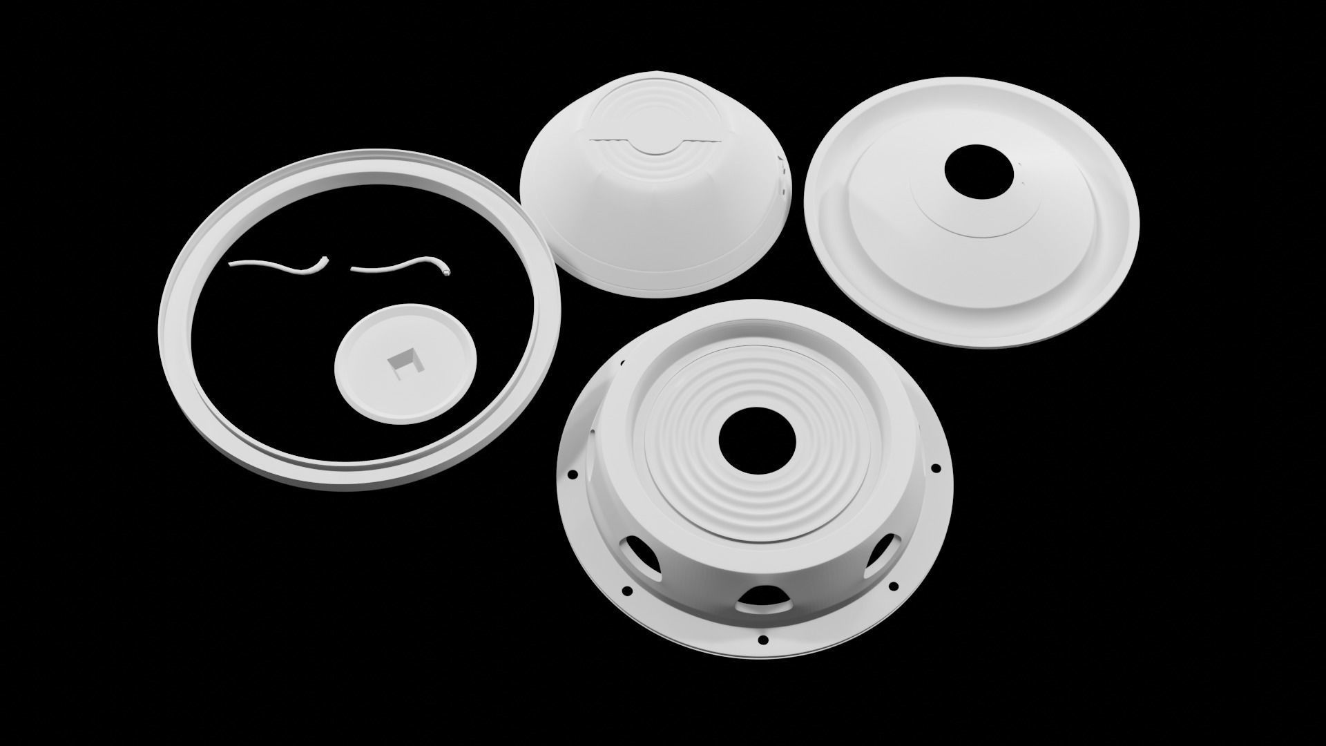Speaker Woofer 3D Print - Blender 3d Free 3D print model_1