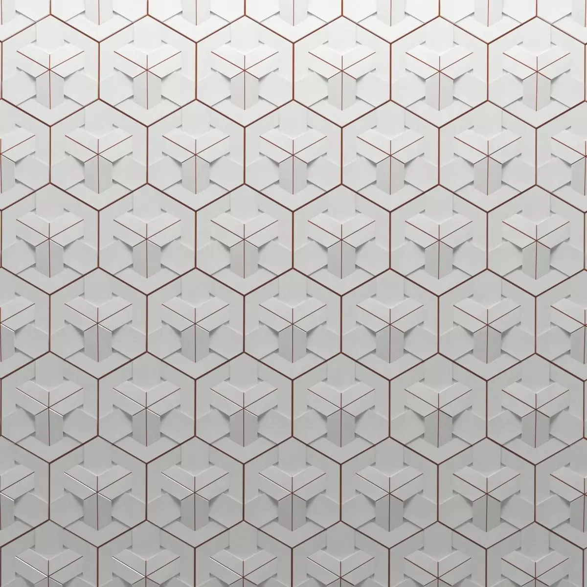 Bee Shaped Wall 3D model_0