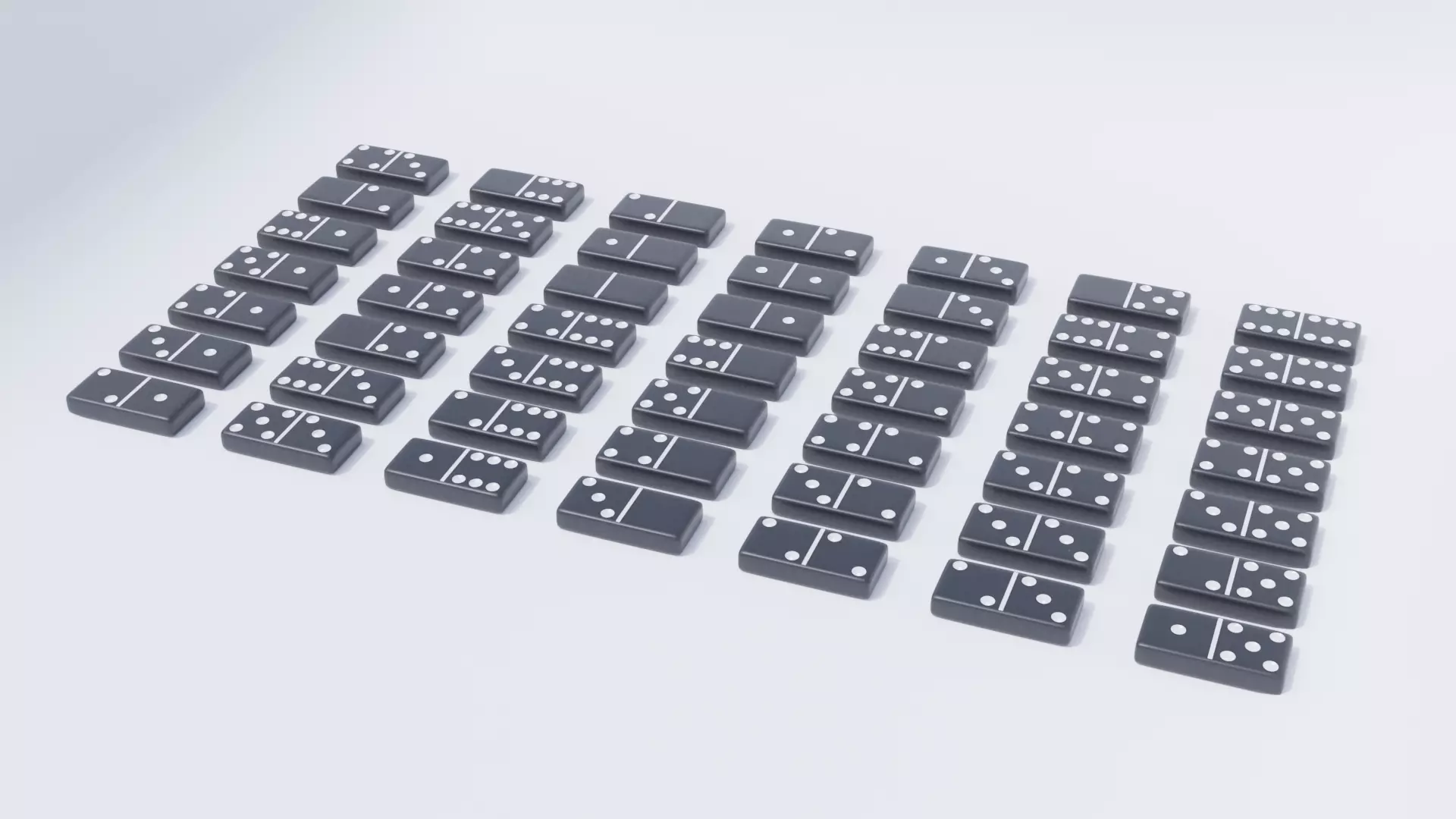 Domino Tile Collection Low-poly 3D model_0
