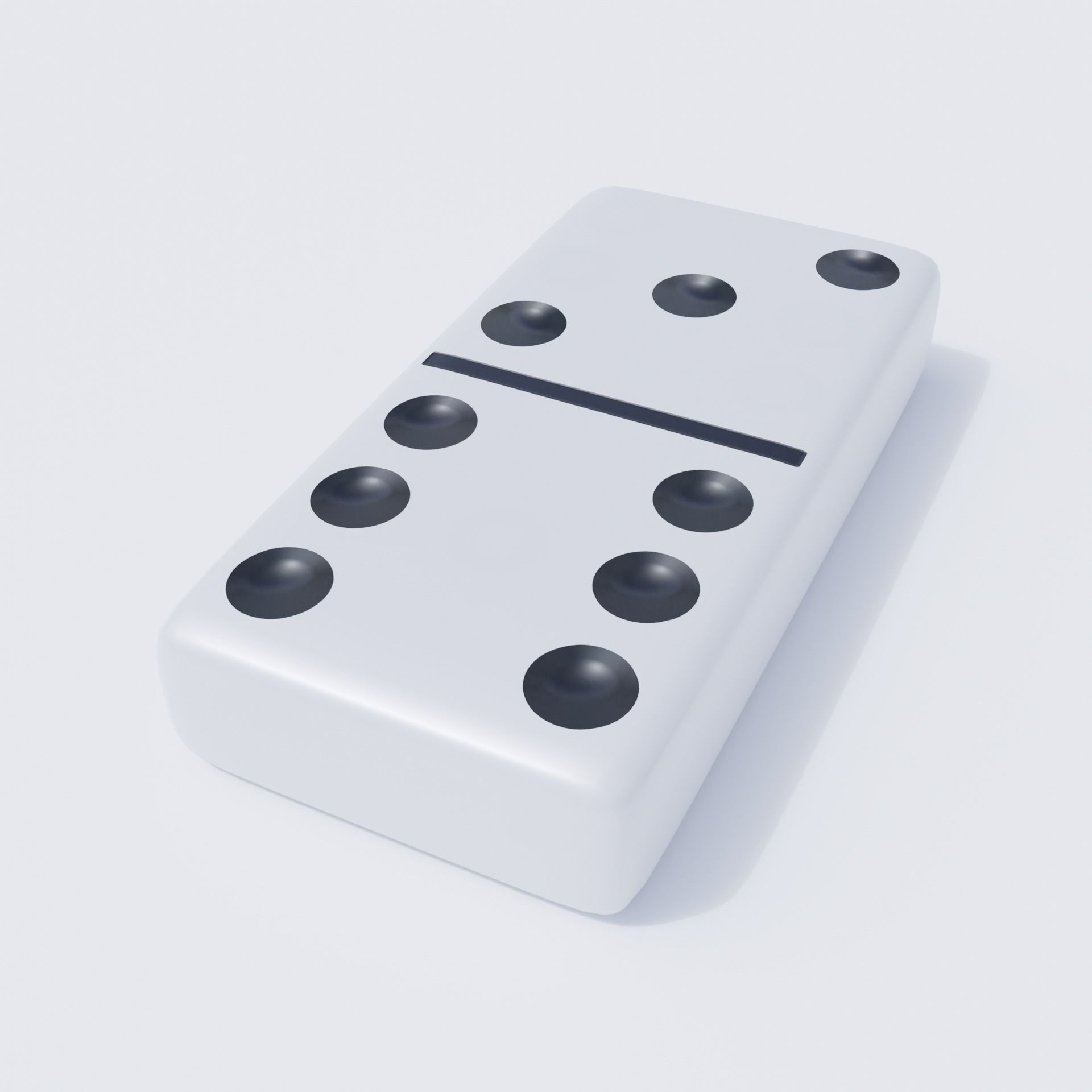 Domino Tile Collection Low-poly 3D model_13